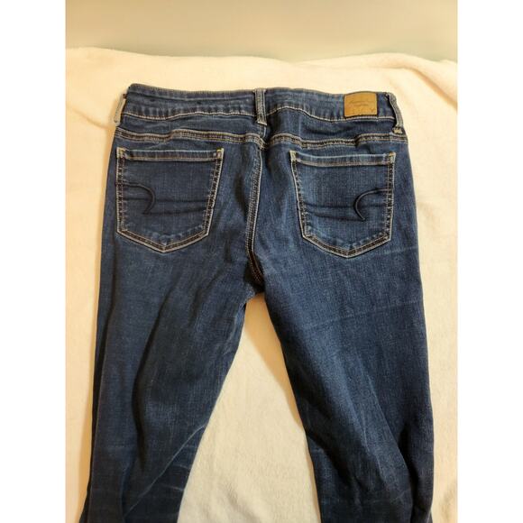 American Eagle Jeans Womens 8 Regular Blue Jegging Straight Super Stretch - Picture 5 of 11